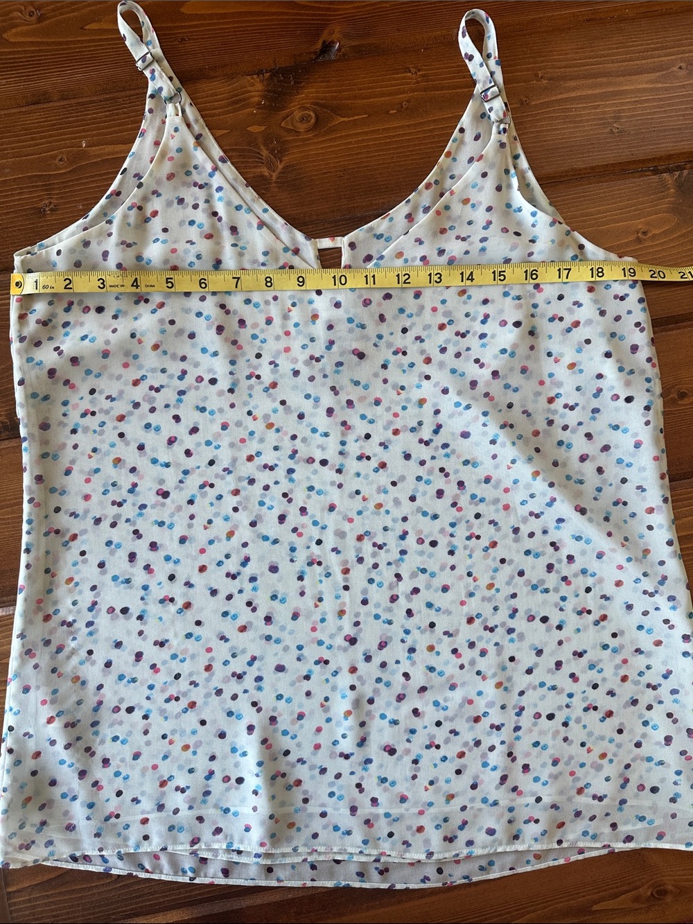 CAbi White Camisole with Multicolor Dot Print - Picture 5 of 6